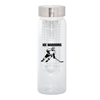 WB8437-C
	-500 ML. (17 FL. OZ.) WATER BOTTLE WITH FRUIT INFUSER-Clear Glass (bottle) Silver (lid) (Clearance Minimum 30 Units)